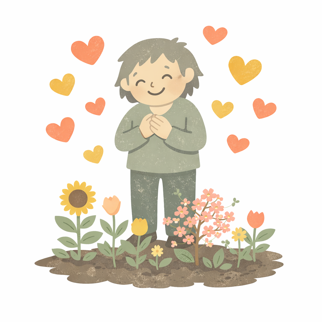 Happy parent watching their child's garden of skills bloom